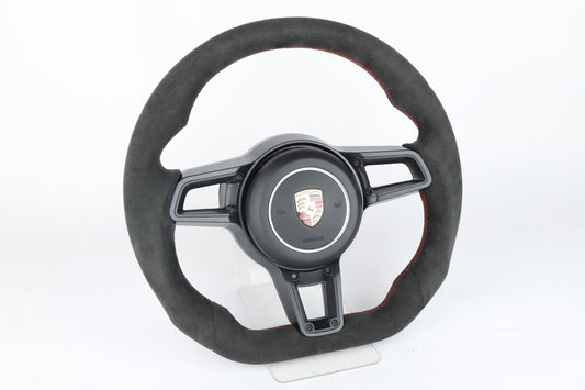 Made to order Lwerks Porsche 991.2/997/987/981 Sport Style Alcantara/Red Stitch Wheel Conversion Manual