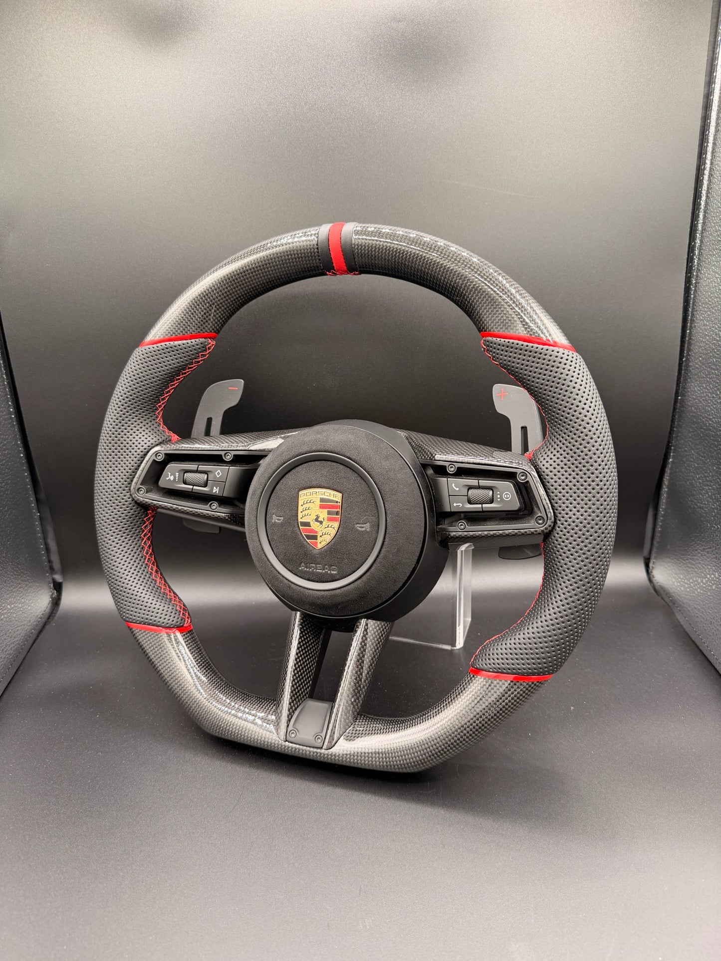 IN STOCK Carbon Fiber Porsche 991.1/997/987/981/991.2->992 Conversion Steering Wheel With Airbag
