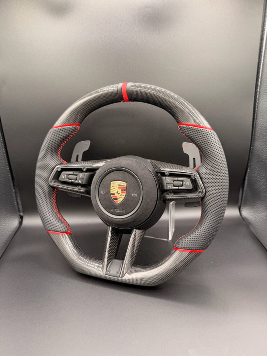 IN STOCK Carbon Fiber Porsche 991.1/997/987/981/991.2->992 Conversion Steering Wheel With Airbag