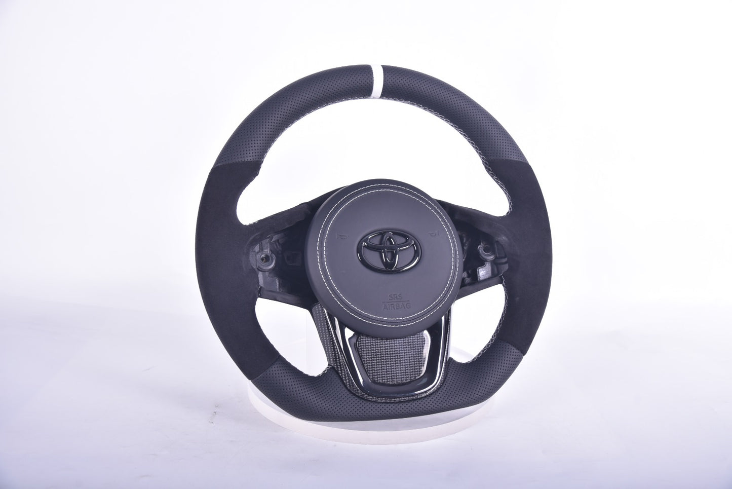 In Stock Toyota Supra Perforated Top and Bottom / Alcantara Sides / Carbon
