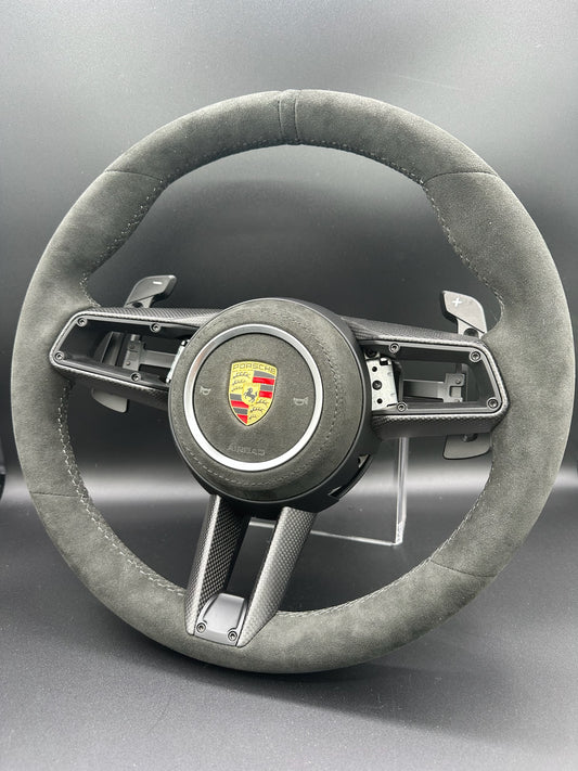 In Stock Porsche 992 Style Alcantara Wheel/ Alcantara Airbag Cover