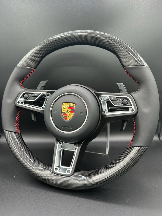 In Stock Porsche Carbon Fiber/Leather 991.1/997/987/981 to 991.2 Full Conversion with Multifunction