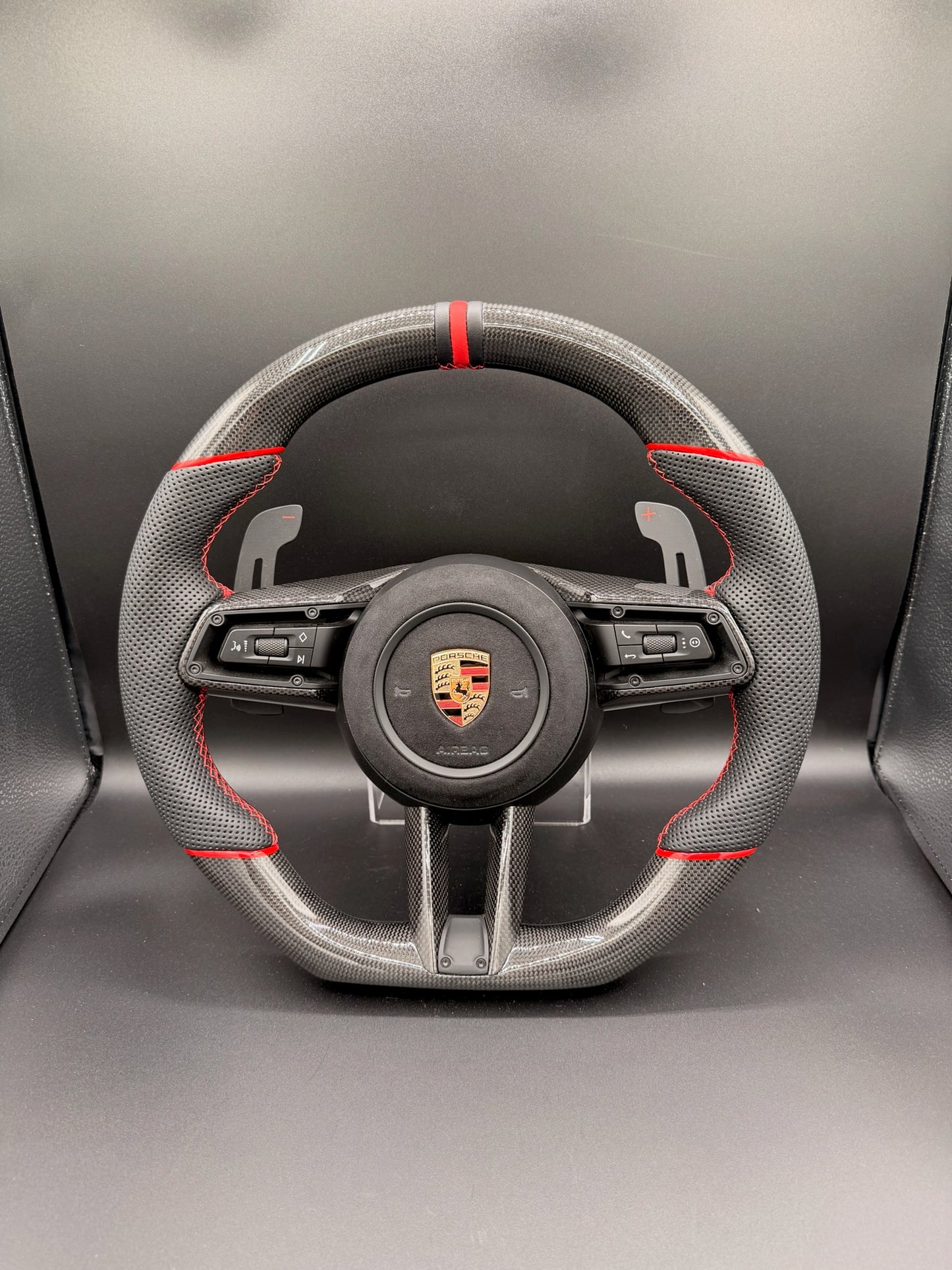 IN STOCK Carbon Fiber Porsche 991.1/997/987/981/991.2->992 Conversion Steering Wheel With Airbag