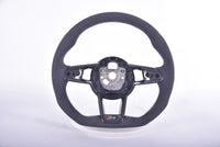 In stock Audi R8 Full Alcantara steering wheel / White Stitching / Carbon
